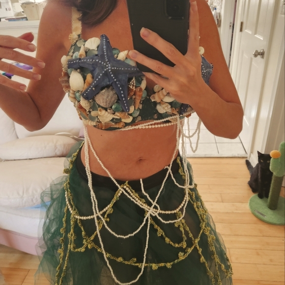 Ariel handmade  Mermaid Costume one size fits most - Picture 1 of 11